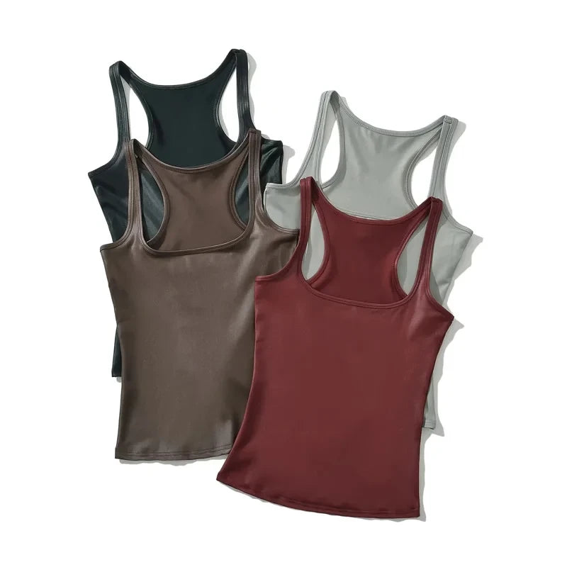 Women's Metallic Racer Tank