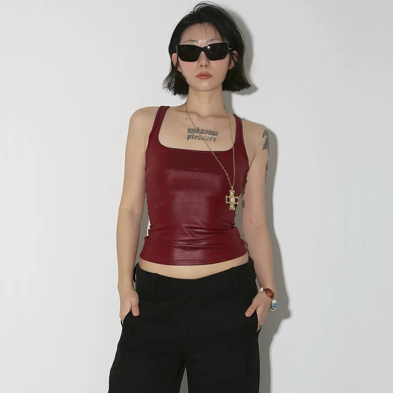 Women's Metallic Racer Tank