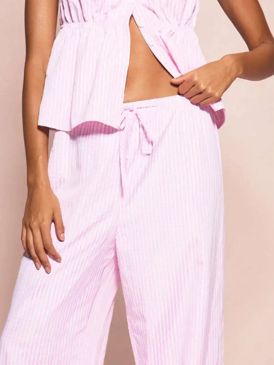Gingham Print Pajama Set